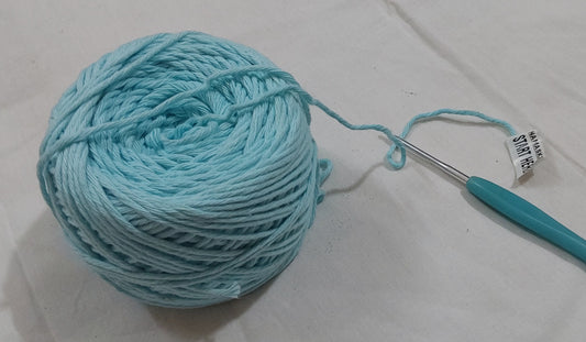 8 Ply Cotton Yarn Baby Soft Materials For Knitting, Crochet, Macramé, Diy Craft 100Gms Ball Blue (Arctic)