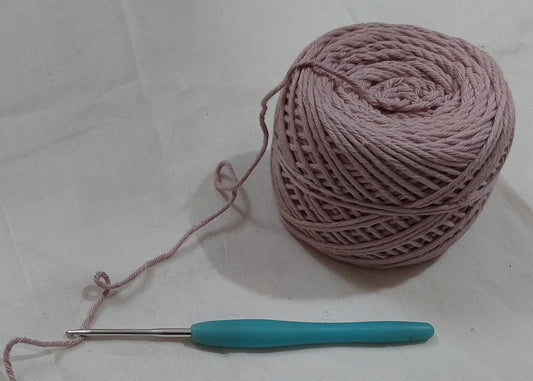 8 Ply Cotton Yarn Baby Soft Materials For Knitting, Crochet, Macrame, Diy Craft 100Gms Ball Purple(Lilac)