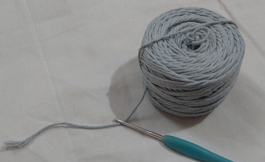 8 Ply Cotton Yarn Baby Soft Materials For Knitting, Crochet, Macrame, Diy Craft 100Gms Ball (Ice grey)