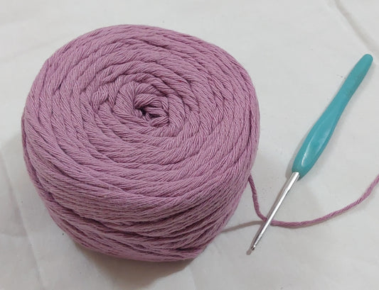8 Ply Cotton Yarn Baby Soft Materials For Knitting, Crochet, Macrame, Diy Craft 100Gms Ball Purple(Wildberry)