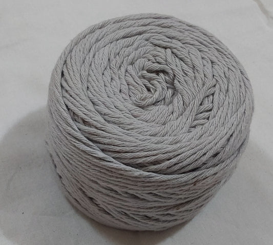 8 Ply Cotton Yarn Baby Soft Materials For Knitting, Crochet, Macrame, Diy Craft 100Gms Ball Grey (silver)