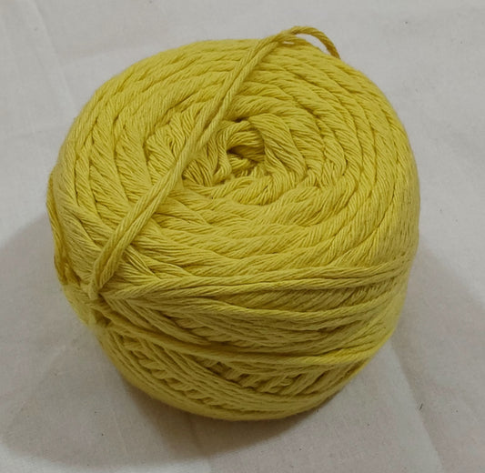 8 Ply Cotton Yarn Baby Soft Materials For Knitting, Crochet, Macrame, Diy Craft 100Gms Ball Yellow1
