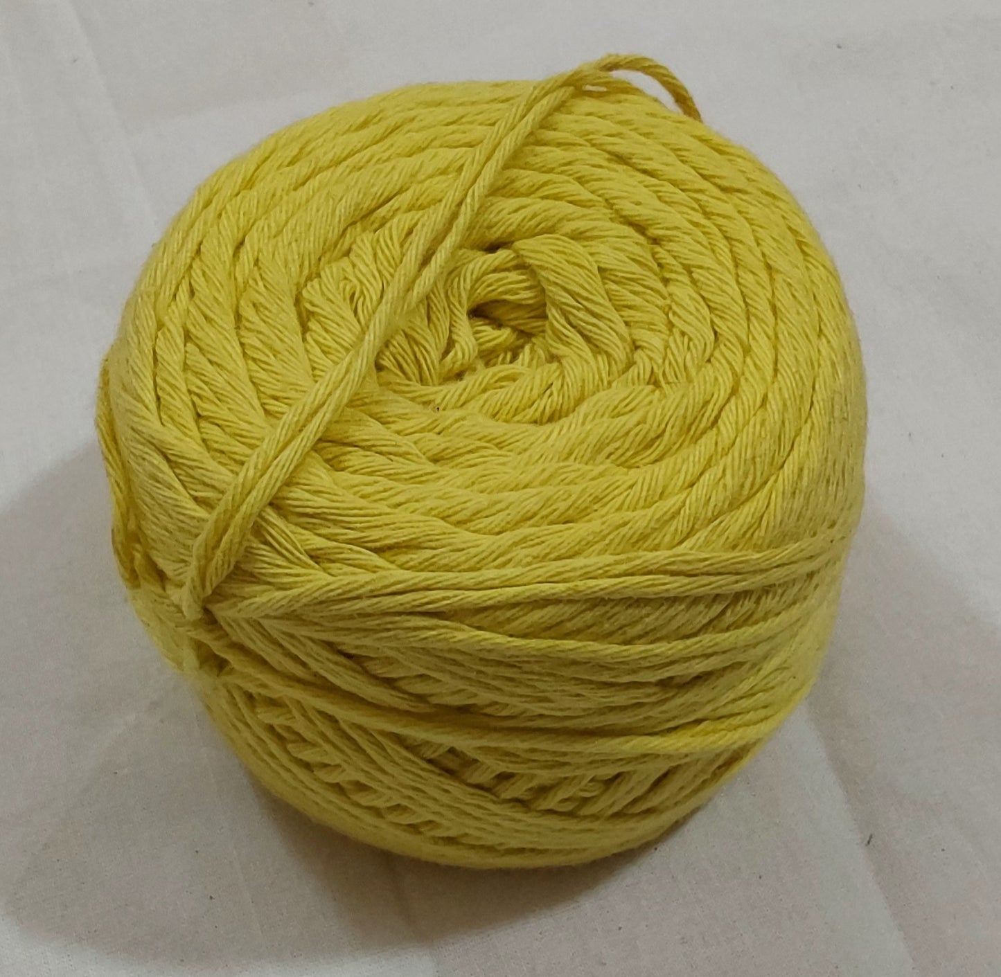 8 Ply Cotton Yarn Baby Soft Materials For Knitting, Crochet, Macrame, Diy Craft 100Gms Ball Yellow1