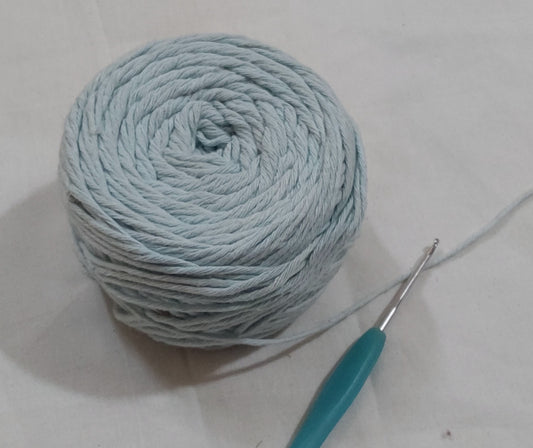 8 Ply Cotton Yarn Baby Soft Materials For Knitting, Crochet, Macrame, Diy Craft 100Gms Ball White(Daisy)