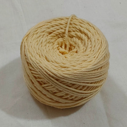 8 Ply Cotton Yarn Baby Soft Materials For Knitting, Crochet, Macrame, Diy Craft 100Gms Ball (Beige - eggnog)