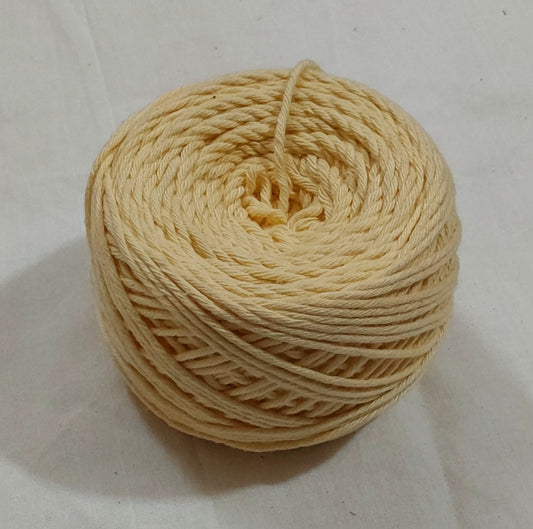 8 Ply Cotton Yarn Baby Soft Materials For Knitting, Crochet, Macrame, Diy Craft 100Gms Ball (Beige - eggnog)