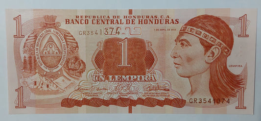 Honduras 1 Lempira 2022 UNC - World Bank note collection