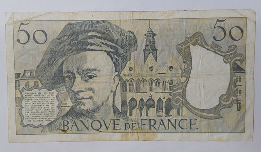 France 50 francs 1990 P152e used ZealhobbieZ