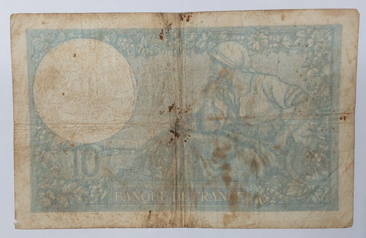France 10 francs 26.10.1939 used ZealhobbieZ