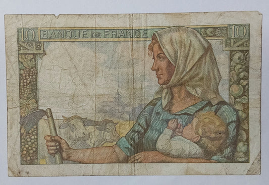 France 10 Francs 11.06.1942 P99 used ZealhobbieZ