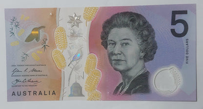 Australia 5 Dollars Polymer Banknote  2016 P62 UNC- ZealhobbieZ