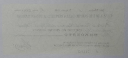 San Marino 200 Lire 1976 P-S102 UNC Rare Country - ZealhobbieZ