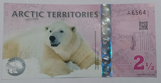 ARCTIC TERRITORIES 2½ POLAR DOLLAR UNC - PRIVATE ISSUE UNC - ZealhobbieZ