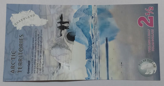 ARCTIC TERRITORIES 2½ POLAR DOLLAR UNC - PRIVATE ISSUE UNC - ZealhobbieZ