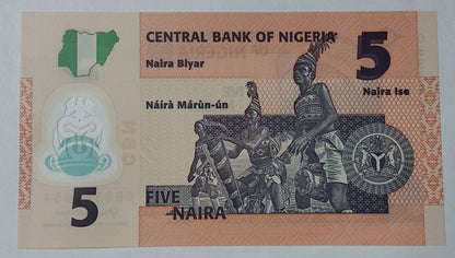 Nigeria 5 Naira 2021 UNC Polymer - ZealhobbieZ