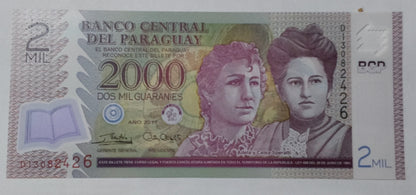 PARAGUAY 2000 GURANIES POLYMER 2008 P228 UNC