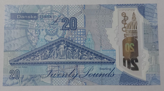 Northern ireland 20 pound sterling polymer 2019 UNC - ZealhobbieZ (Danske bank)