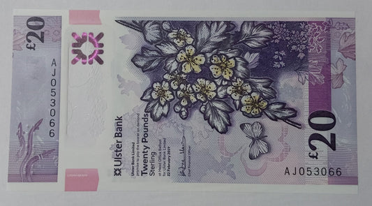Northern ireland 20 pound sterling polymer 2019 UNC - ZealhobbieZ (Ulsterbank)