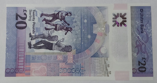 Northern ireland 20 pound sterling polymer 2019 UNC - ZealhobbieZ (Ulsterbank)