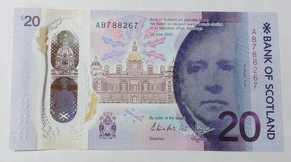 SCOTLAND 20 pound sterling polymer 2019 UNC - ZealhobbieZ (bank of scotland)