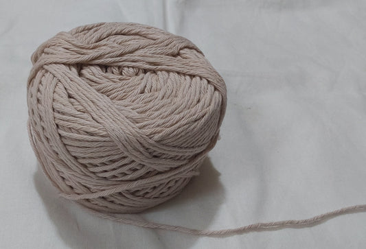 8 Ply Cotton Yarn Baby Soft Materials For Knitting, Crochet, Macrame, Diy Craft 100Gms Ball Tan(Nude)