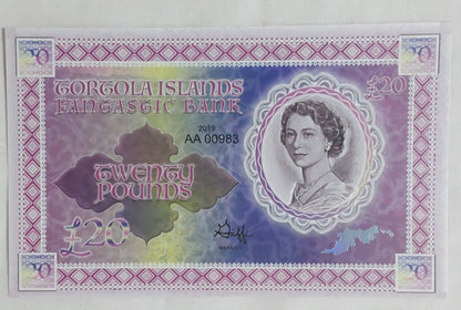 TORTOLA ISLANDS 5, 10, 20, 50, 100 Pounds 2019 FANTASY set
