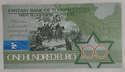 Bank of Turkish states - 10,20,25,50,100,200 Euro (Fantasy banknote) set
