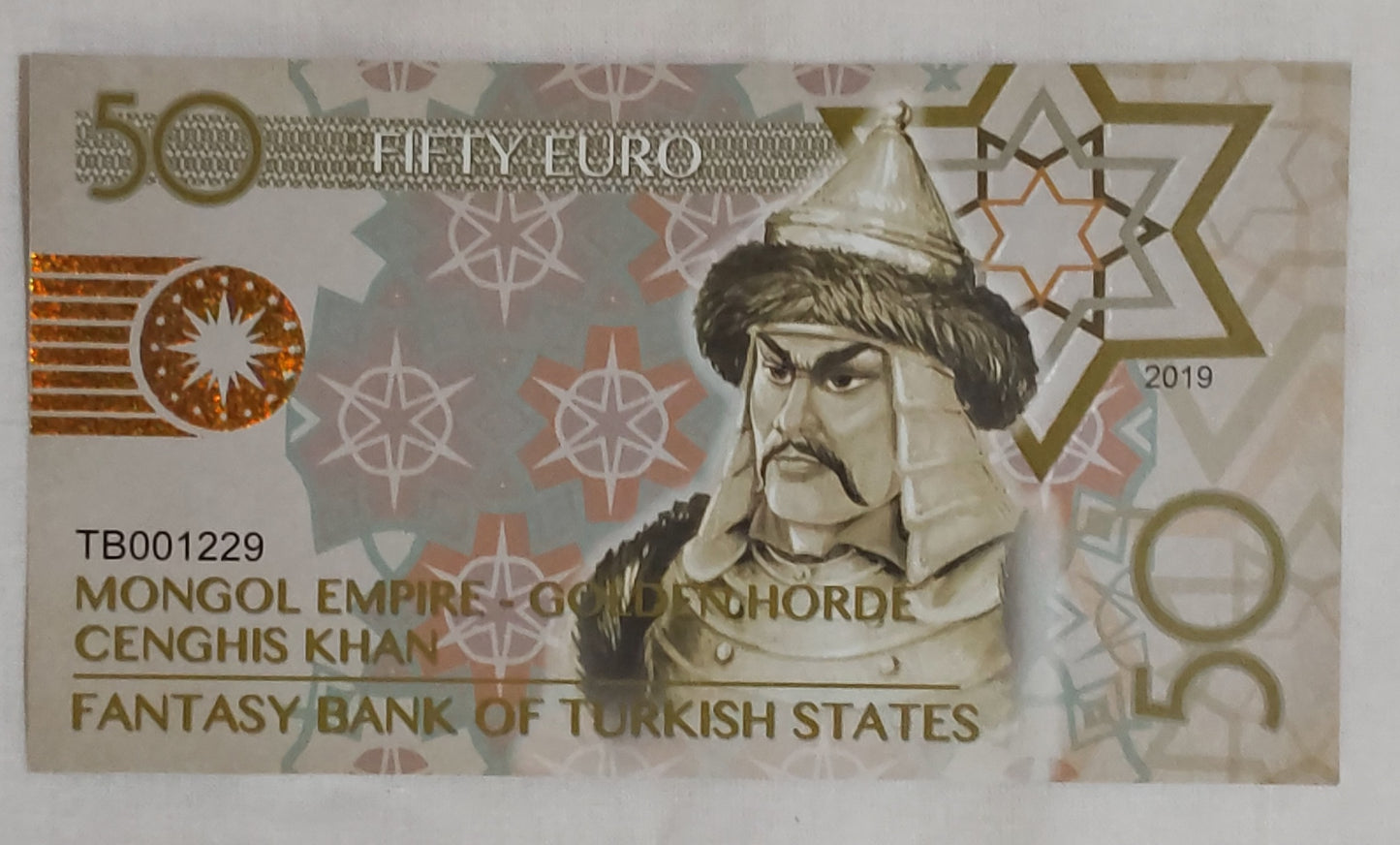 Bank of Turkish states - 10,20,25,50,100,200 Euro (Fantasy banknote) set