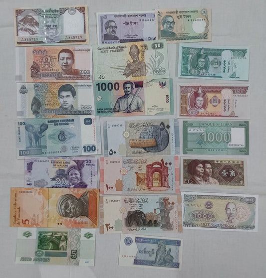 20 different Banknotes  Notes set