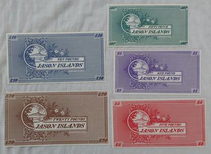 (Falkland island ) Jason Islands private issue set of 5 notes  1979