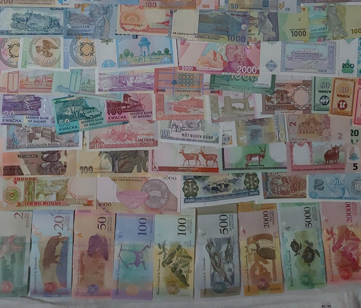 Lot of 100 Different Notes UNC