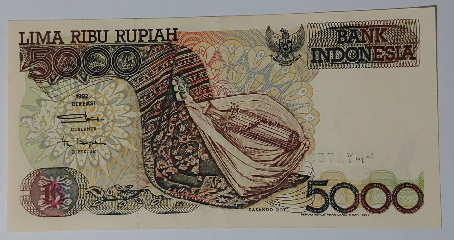 Indonesia 5000 rupiah P130 1992  UNC