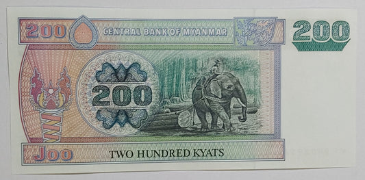 myanmar 200 kyat 2004 P78 UNC