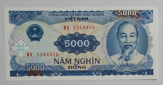 Vietnam 5000 dong 1991 P108 UNC