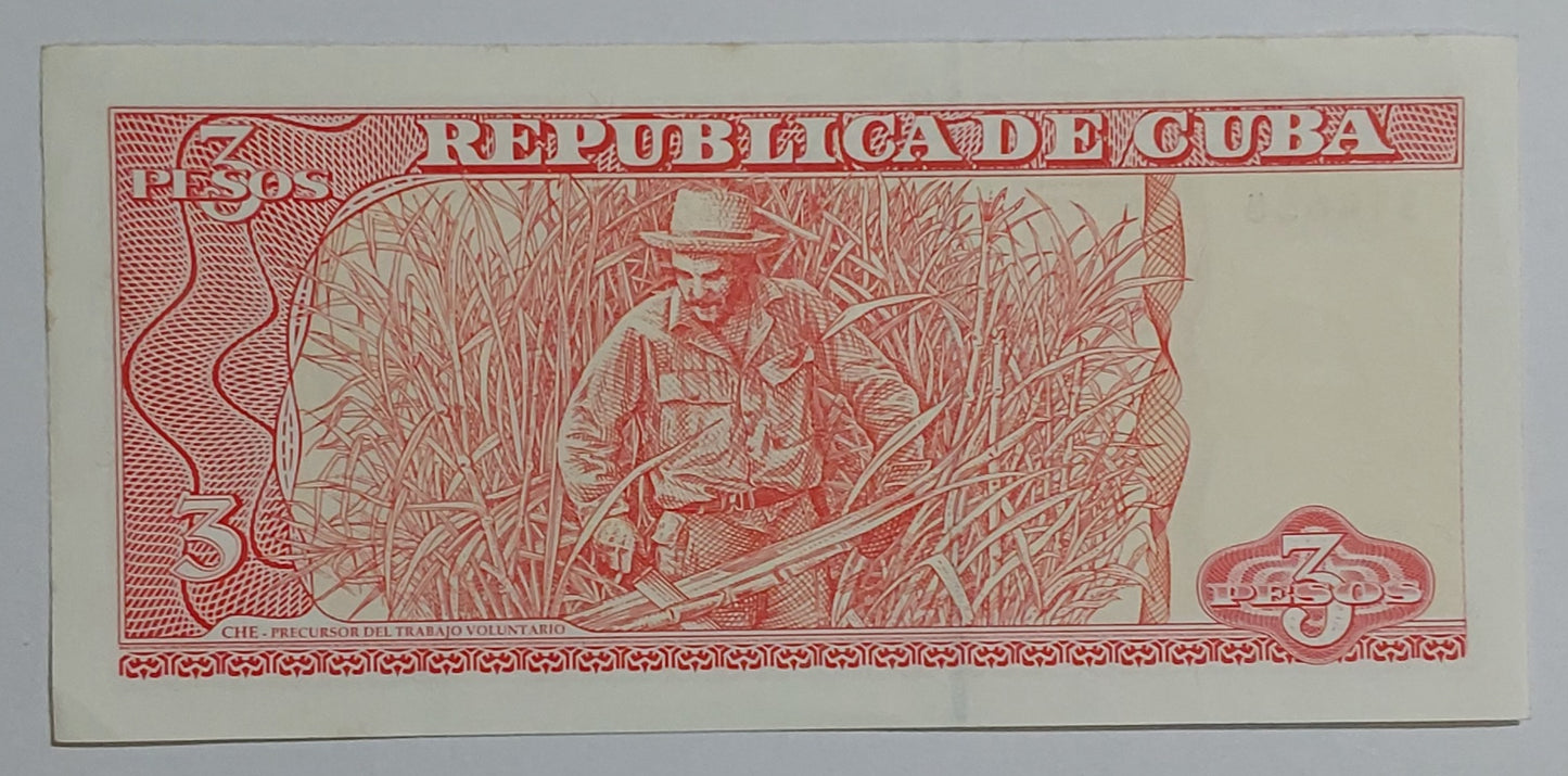 Cuba 3 pesos 2004 P127 UNC (Che Guevara )