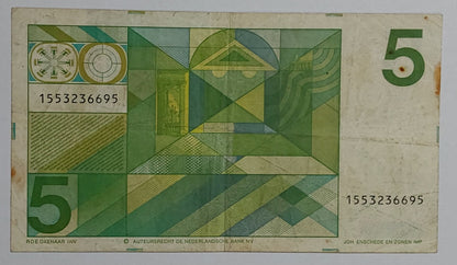 Netherlands 5 gulden 1973 P95 used