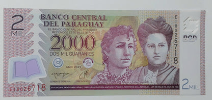 PARAGUAY 2000 GURANIES POLYMER 2023 P228 UNC