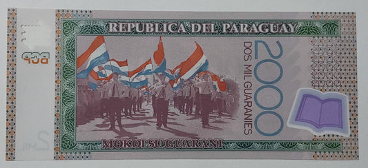 PARAGUAY 2000 GURANIES POLYMER 2023 P228 UNC