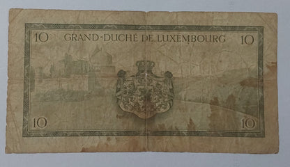 Luxembourg 10 francs 1954 P48 used