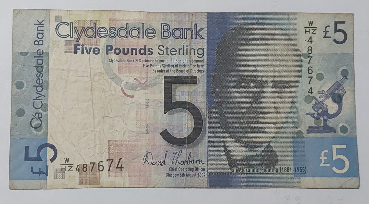 scotland 5 pounds 2009 P229 used