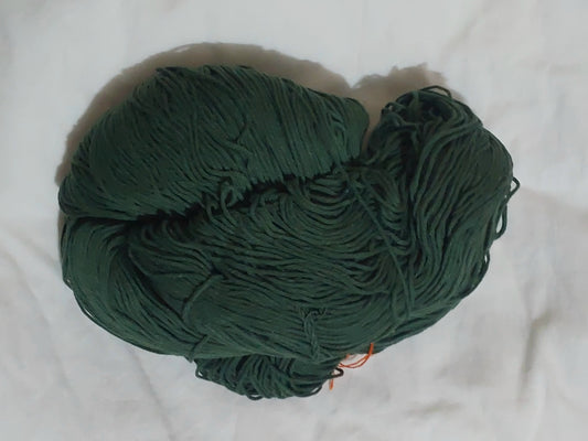 PU 4ply Cotton Yarn for Crochet/Knitting Green- Dark