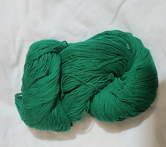 PU 4ply Cotton Yarn for Crochet/Knitting Green- Green