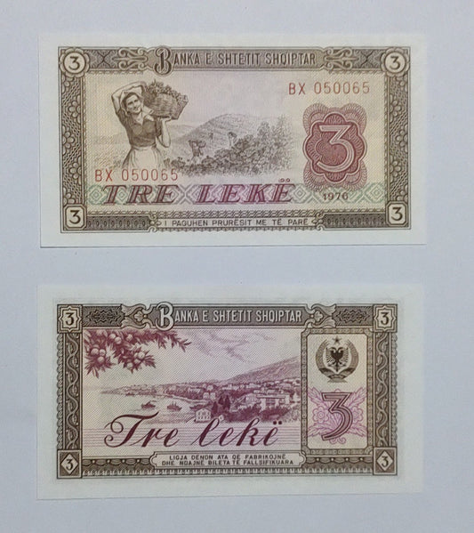 Albania 3 Lek 1976 UNC