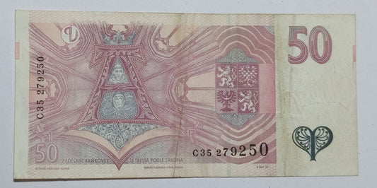 Czech Republic 50 Korun 1997 P17 Used