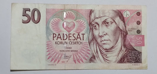 Czech Republic 50 Korun 1997 P17 Used