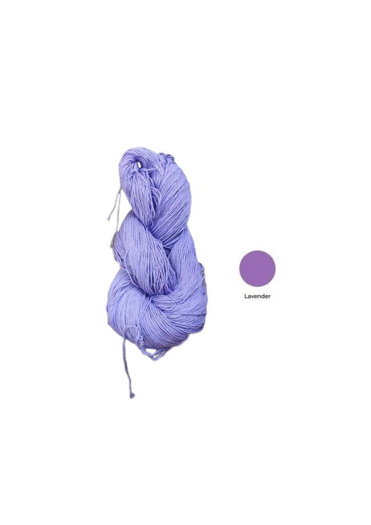PU 4ply Cotton Yarn for Crochet/Knitting Purple - Lavender
