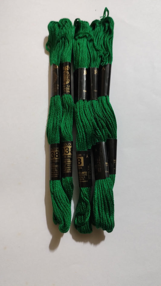 PU Vardman Hand Embroidery Thread 5 Skeins - Green(8038)
