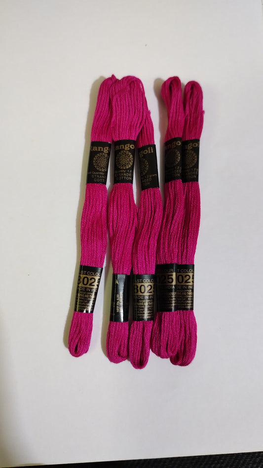 PU Vardman Hand Embroidery Thread 5 Skeins - Rani pink 8025