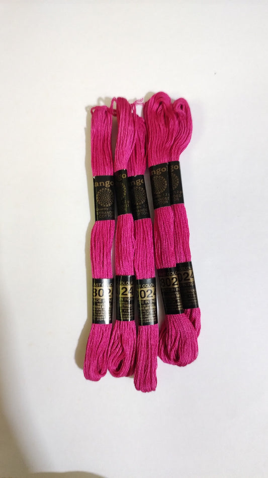 PU Vardman Hand Embroidery Thread 5 Skeins - Pink 8024
