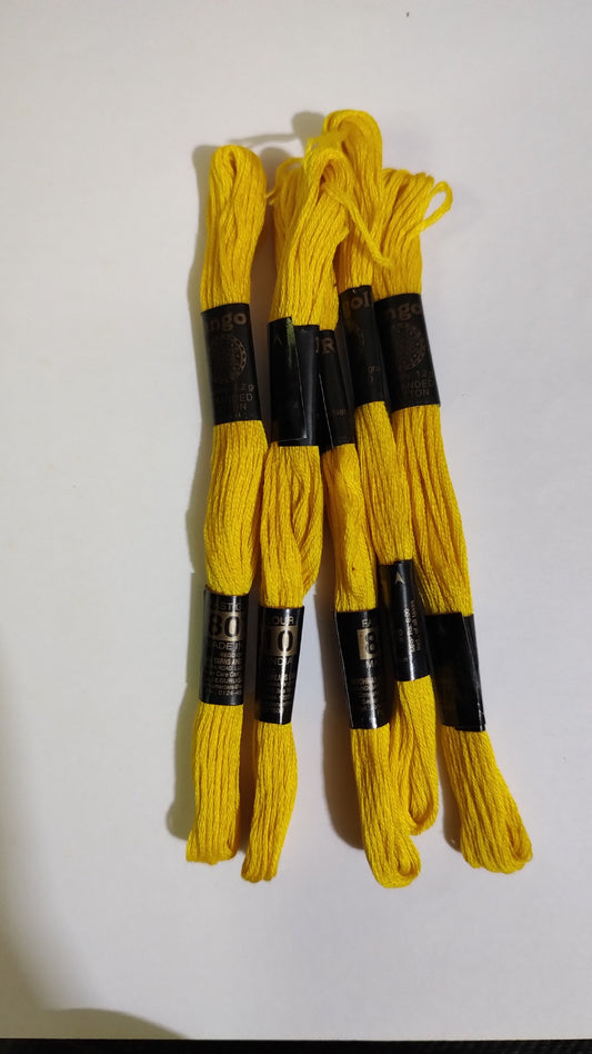 PU Vardman Hand Embroidery Thread 5 Skeins - yellow 8010